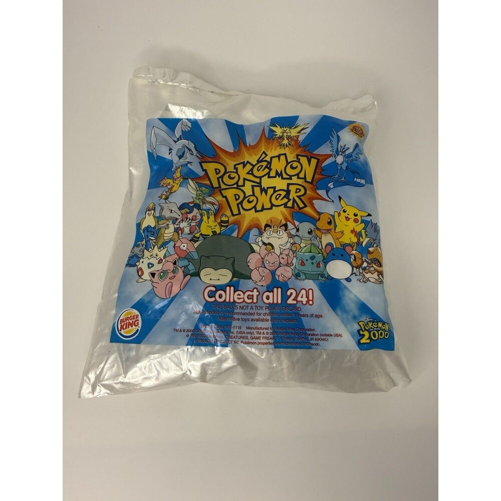 Vintage 2000 Burger King Pokemon Power Movie Mystery Toy Pack FACTORY SEALED New